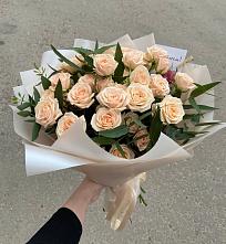 Букет Кремовые розы Латте в Бакчаре