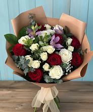Букет цветов из:  Розы и Альстромерии #REPLACE_PRED# Бакчаре