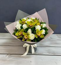 Букет цветов из:  Орхидеи и Розы в Бакчаре