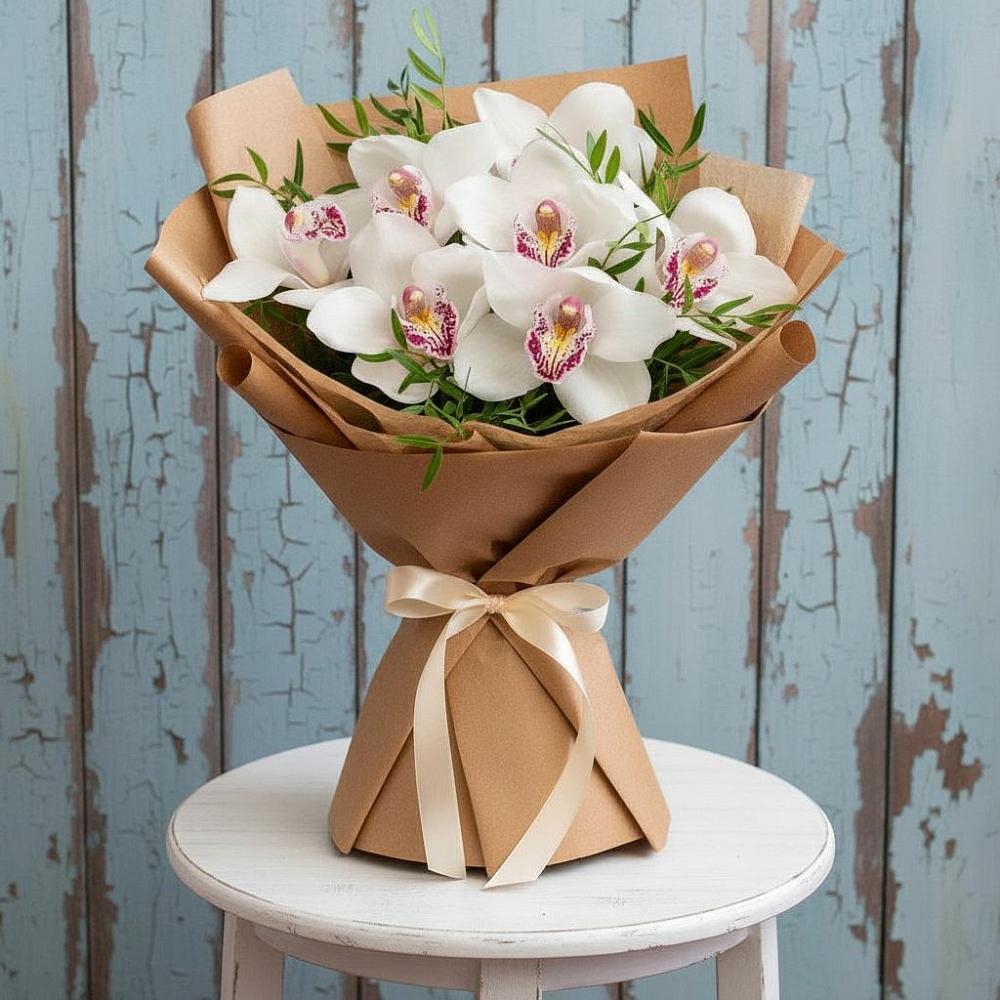 Букет цветов из: Орхидеи и Розы в Бакчаре