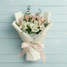 Букет Утренний поцелуй в Бакчаре Букет цветов из:  Альстромерии в Бакчаре