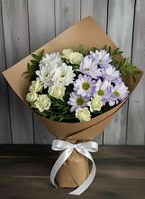 Букет цветов из:  Хризантемы и Розы в Бакчаре