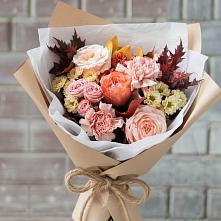 Букет цветов из:  Гвоздики, Хризантемы и Розы в Бакчаре