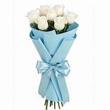 7 Белых роз Проуд в Бакчаре Букет 7 белых роз Проуд в Бакчаре