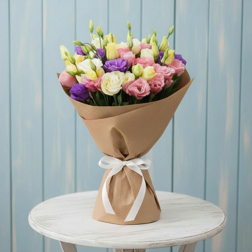 Букет Цветная эустома в Бакчаре Букет цветов из: Лизиантусы в Бакчаре