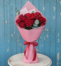 Букет красный бархат в Бакчаре Букет цветов из:  Розы в Бакчаре
