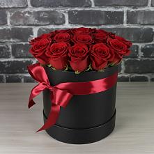 Цветочная композиция из Розы в шляпной коробке в Бакчаре