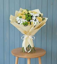 Букет цветов из:  Хризантемы и Розы в Бакчаре