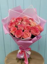 Букет 15 Розовых роз Равель в Бакчаре