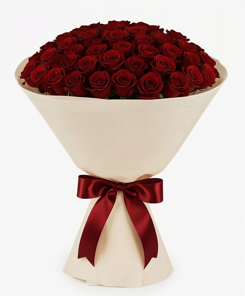 Букет 101 Бордовая роза Блэк Бакарра в Бакчаре