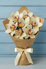 Букет 7 белых орхидей в Бакчаре Букет цветов из:  Орхидеи и Розы в Бакчаре